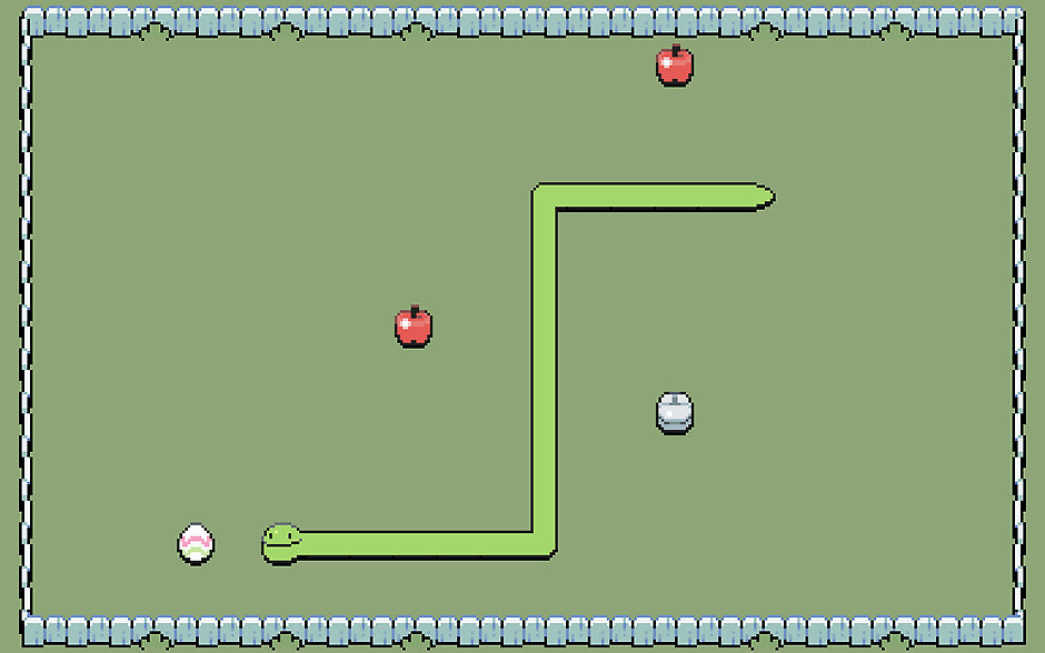 Screenshot of the hidden Discord Snek Snake game