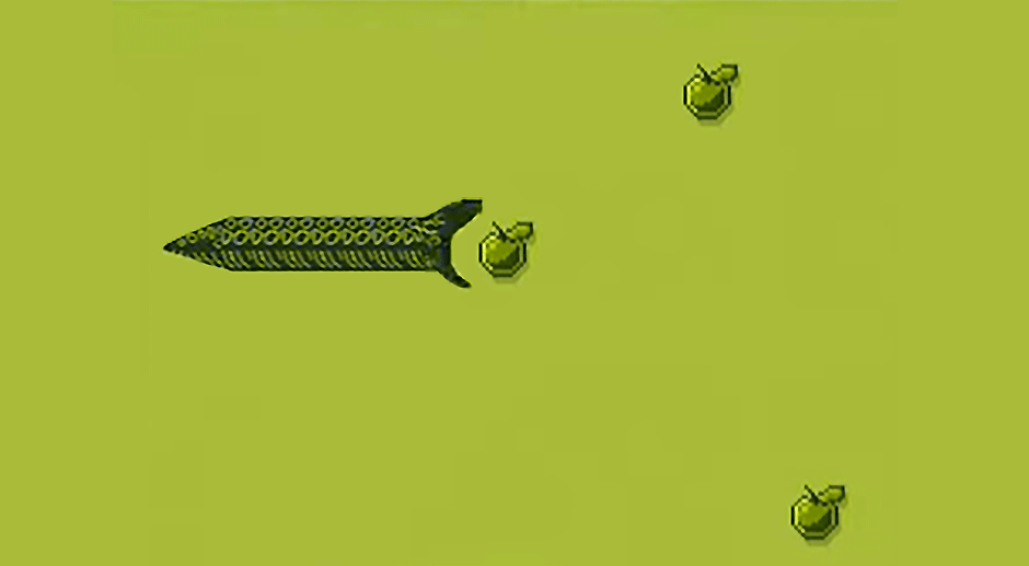 Snake game inside Facebook Messenger interface