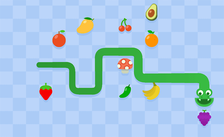 Google built-in Snake game launched via search results
